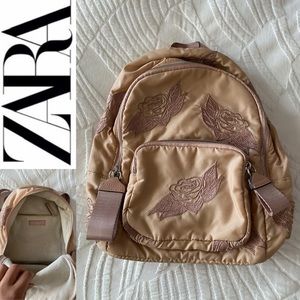 Zara Mini backpack with Rose Detail.